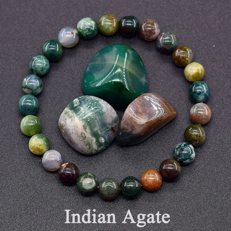 Natural Stone Healing Bead Bracelet for Balance