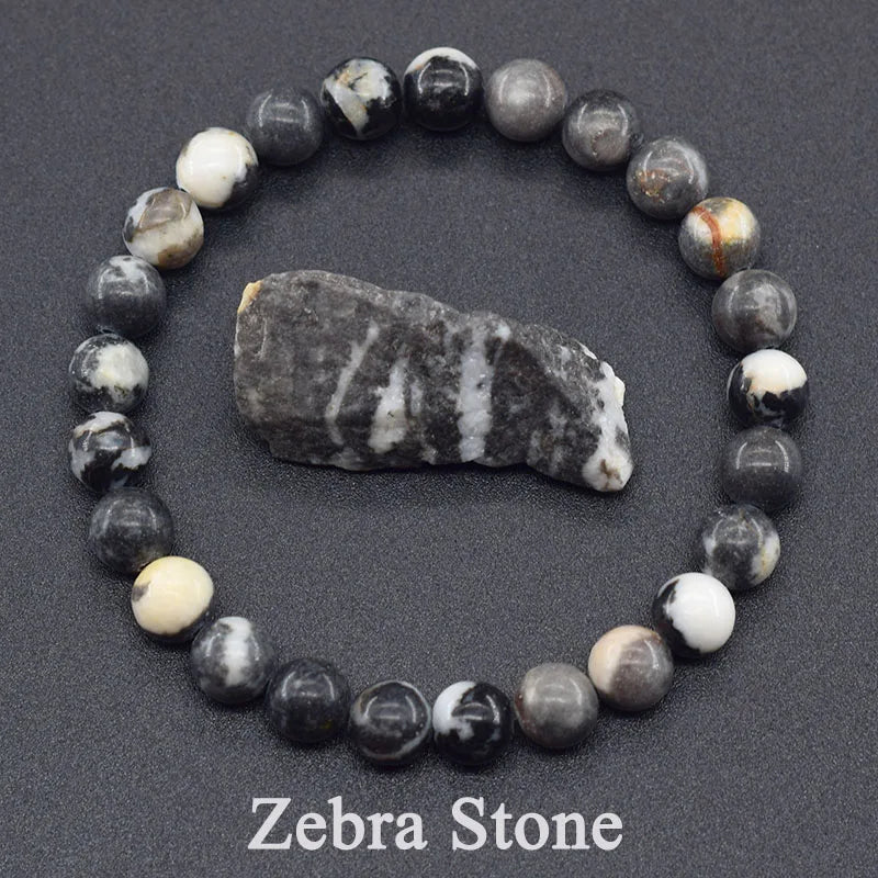 Natural Stone Healing Bead Bracelet for Balance