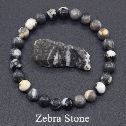 Natural Stone Healing Bead Bracelet for Balance